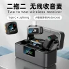 Hot Sell SX36 Stereo Microphone One Drag Two Wireless Mic for Vlogging Round Collar Clip Microphone