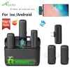 Roreta Wireless Lavalier Microphone Audio Video Recording Mini Mic Plug Play For Smartphone Android iPhone Live Broadcast
