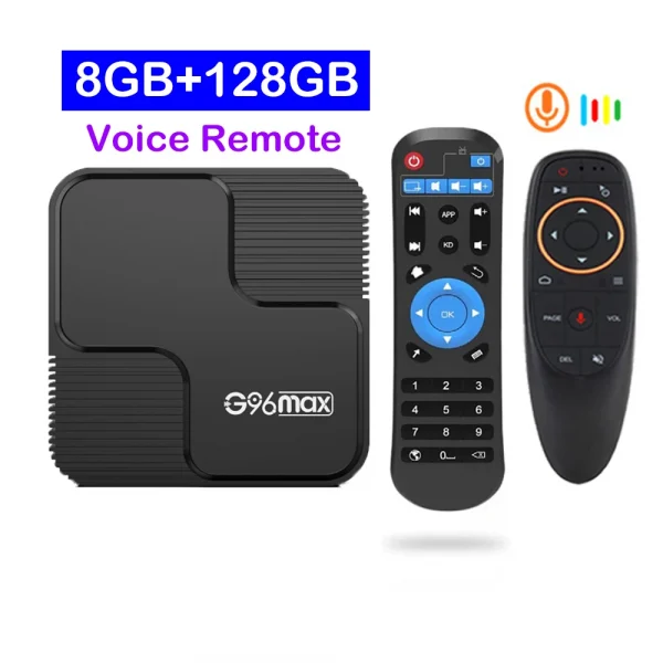 Newest Android 14 Smart TV Box 8K Ultra HD H618 Dual Band Wifi 5G 4GB 8GB Ram 64GB 128GB Netflix Set Top Box Media Player G96Max