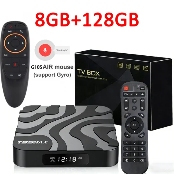 New Android TV Box T95Max Android 16 Allwinner H618 8GB+256GB 2.4&5G Dual Wifi BT5.4 Media Player 4K 8K Video HDR10+ Set Top Box