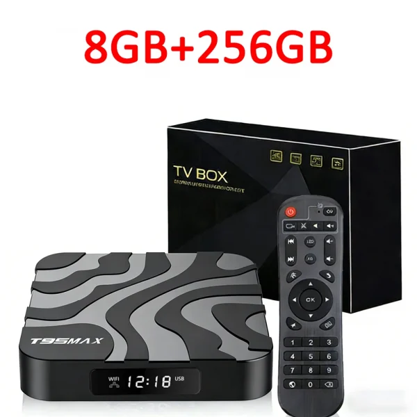 New Android TV Box T95Max Android 16 Allwinner H618 8GB+256GB 2.4&5G Dual Wifi BT5.4 Media Player 4K 8K Video HDR10+ Set Top Box
