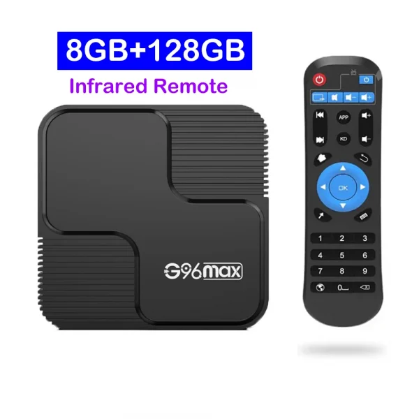 Newest Android 14 Smart TV Box 8K Ultra HD H618 Dual Band Wifi 5G 4GB 8GB Ram 64GB 128GB Netflix Set Top Box Media Player G96Max