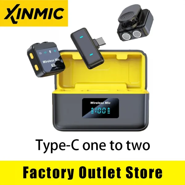 XinMic Q9 Head Clear Reception Intelligent Noise Reduction Mini Wireless Lavalier Microphone Live Broadcast PC With Charging Box