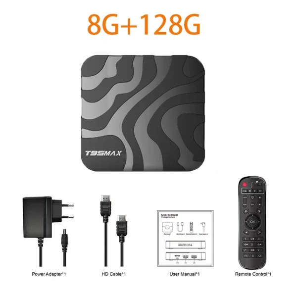 TV Box T95 Max Smart Android 14 H618 Ram 8GB Rom 64GB 128GB Set Top Box Dual Wifi 2.4G&5G 6K HDR10 BT AV1 Media Player Fast Box