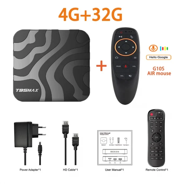 TV Box T95 Max Smart Android 14 H618 Ram 8GB Rom 64GB 128GB Set Top Box Dual Wifi 2.4G&5G 6K HDR10 BT AV1 Media Player Fast Box