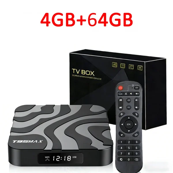 New Android TV Box T95Max Android 16 Allwinner H618 8GB+256GB 2.4&5G Dual Wifi BT5.4 Media Player 4K 8K Video HDR10+ Set Top Box