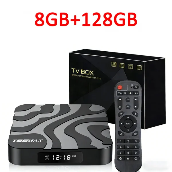 Android 16 T95Max Smart Home Theater TV Box Allwinner H618 Dual Wifi 8G RAM 256G ROM BT5.4 Netflix Google 4K 8K HD Set Top Box