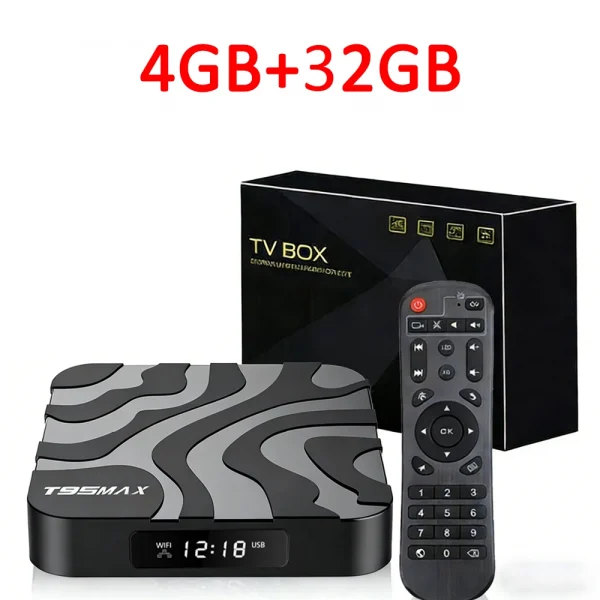 New Android TV Box T95Max Android 16 Allwinner H618 8GB+256GB 2.4&5G Dual Wifi BT5.4 Media Player 4K 8K Video HDR10+ Set Top Box