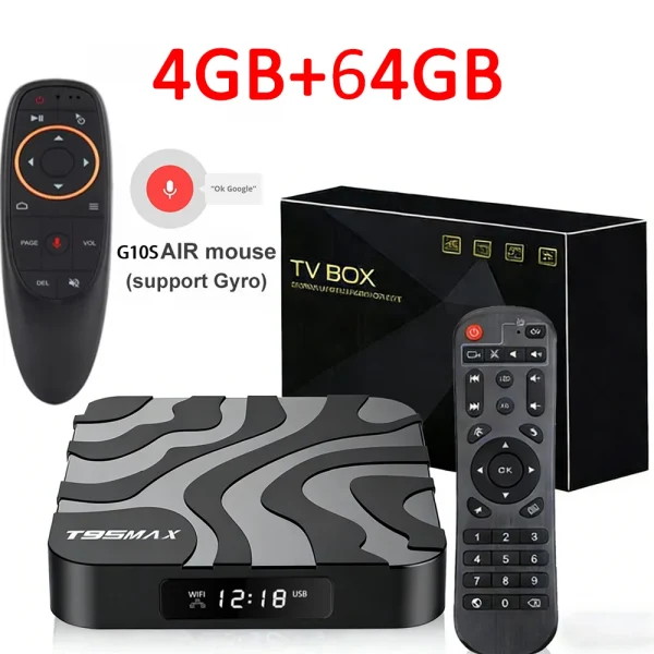New Android TV Box T95Max Android 16 Allwinner H618 8GB+256GB 2.4&5G Dual Wifi BT5.4 Media Player 4K 8K Video HDR10+ Set Top Box