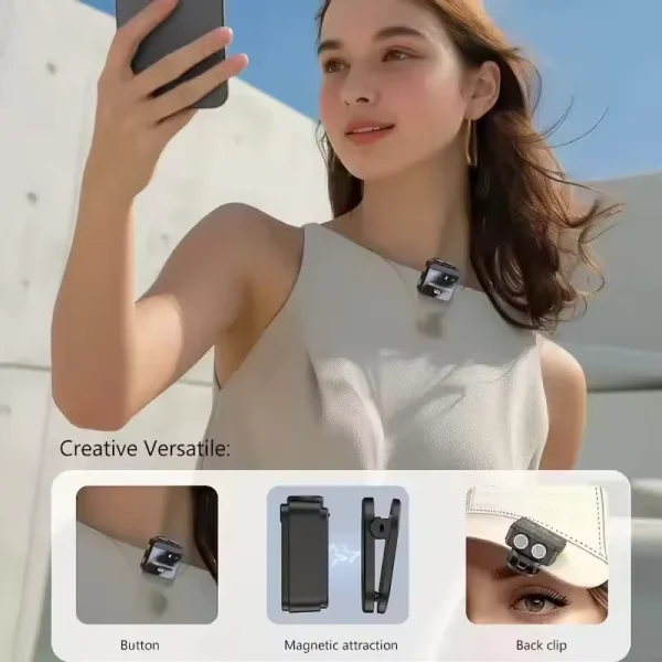 XinMic Q9 Head Clear Reception Intelligent Noise Reduction Mini Wireless Lavalier Microphone Live Broadcast PC With Charging Box