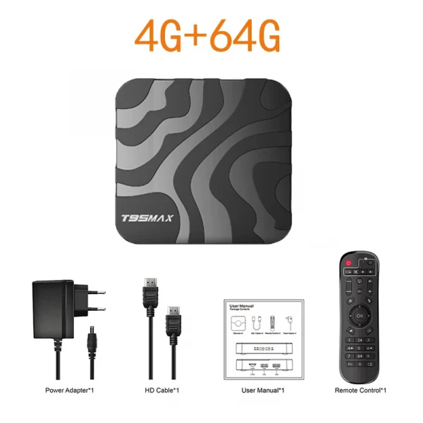 TV Box T95 Max Smart Android 14 H618 Ram 8GB Rom 64GB 128GB Set Top Box Dual Wifi 2.4G&5G 6K HDR10 BT AV1 Media Player Fast Box