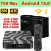 New Android TV Box T95Max Android 16 Allwinner H618 8GB+256GB 2.4&5G Dual Wifi BT5.4 Media Player 4K 8K Video HDR10+ Set Top Box