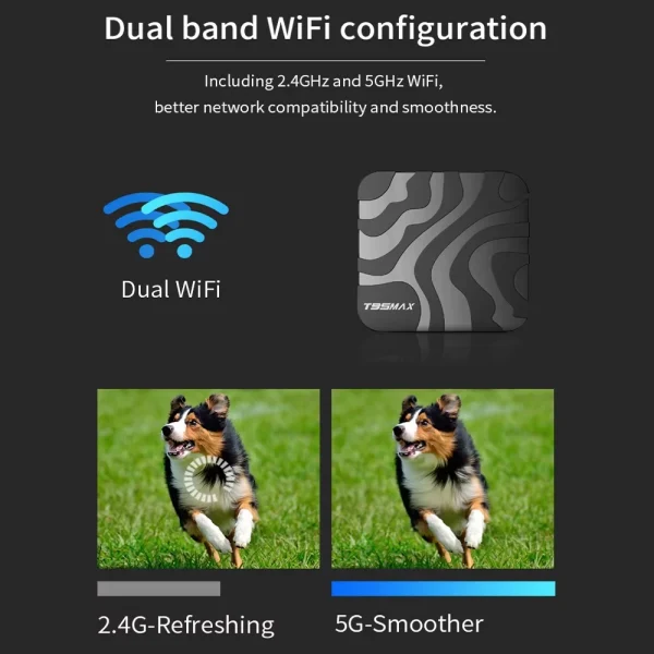 New Android TV Box T95Max Android 16 Allwinner H618 8GB+256GB 2.4&5G Dual Wifi BT5.4 Media Player 4K 8K Video HDR10+ Set Top Box