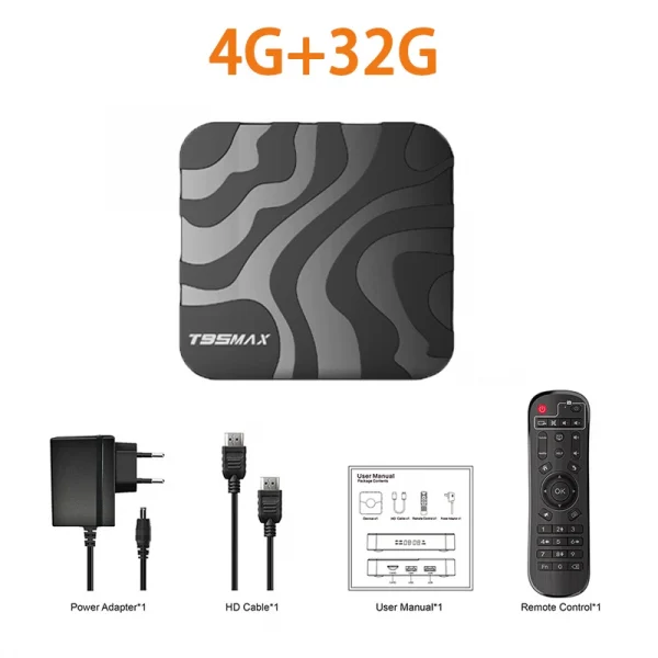 TV Box T95 Max Smart Android 14 H618 Ram 8GB Rom 64GB 128GB Set Top Box Dual Wifi 2.4G&5G 6K HDR10 BT AV1 Media Player Fast Box