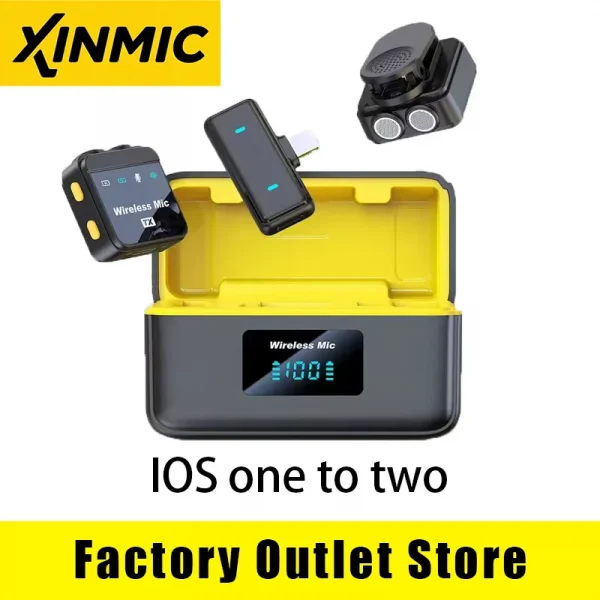 XinMic Q9 Head Clear Reception Intelligent Noise Reduction Mini Wireless Lavalier Microphone Live Broadcast PC With Charging Box