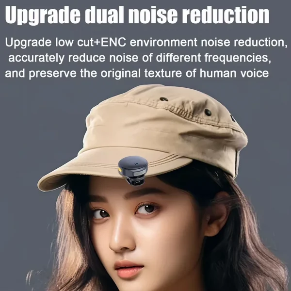Lavalier Microphone 2.4GHz Wireless Microphone Magnetic Suction Microphone with Charging Case for Video Recording Plug and Play