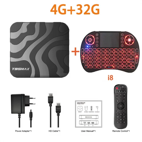 TV Box T95 Max Smart Android 14 H618 Ram 8GB Rom 64GB 128GB Set Top Box Dual Wifi 2.4G&5G 6K HDR10 BT AV1 Media Player Fast Box