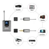 BOMGE Dual Wireless Microphone System Headset Mic/Stand Mic/Lavalier Lapel Mic with Rechargeable Bodypack Transmitter & Receiver